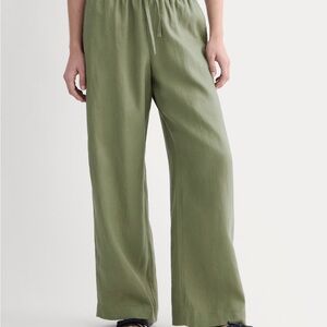 Everlane Olive Green Wide-Leg Pants Size M
